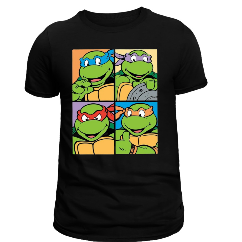 Camisa-camiseta Tartarugas Ninja Desenho Animado Blusa unissex Adulto e infantil 100%Algodão em Oferta na Shopee