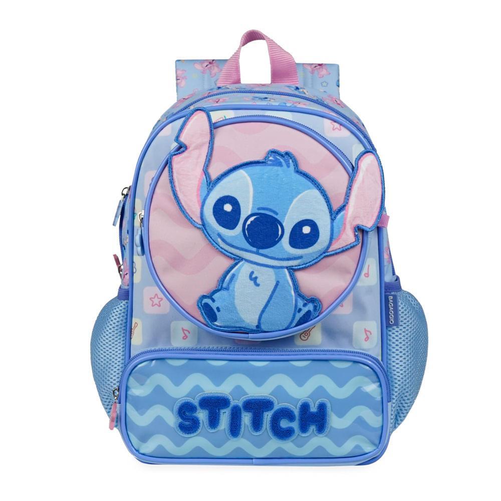 Mochila Escolar Feminina Infantil Stitch Baby Azul Claro em Oferta na Shopee