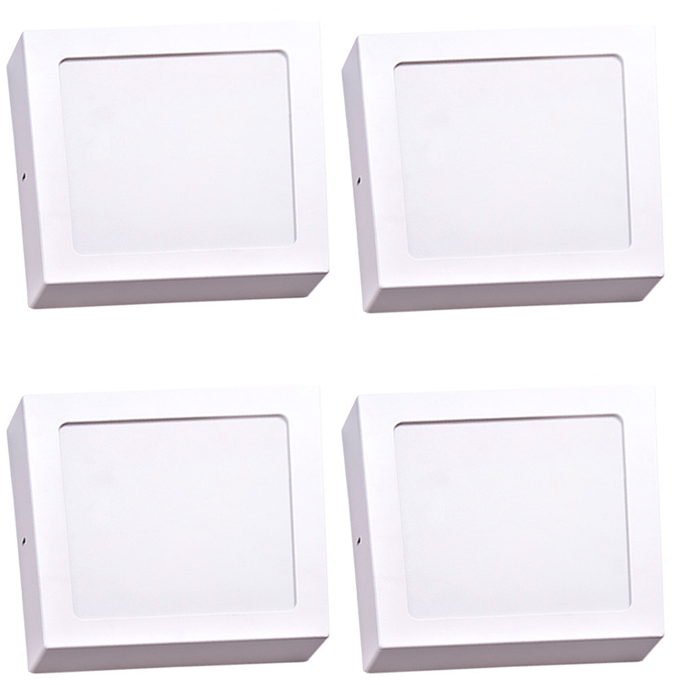 Kit 4 Painel Plafon Led Sobrepor Quadrado 24w Luz Branco Frio 6500K Bivolt Avant Luminaria de Teto em Oferta na Shopee