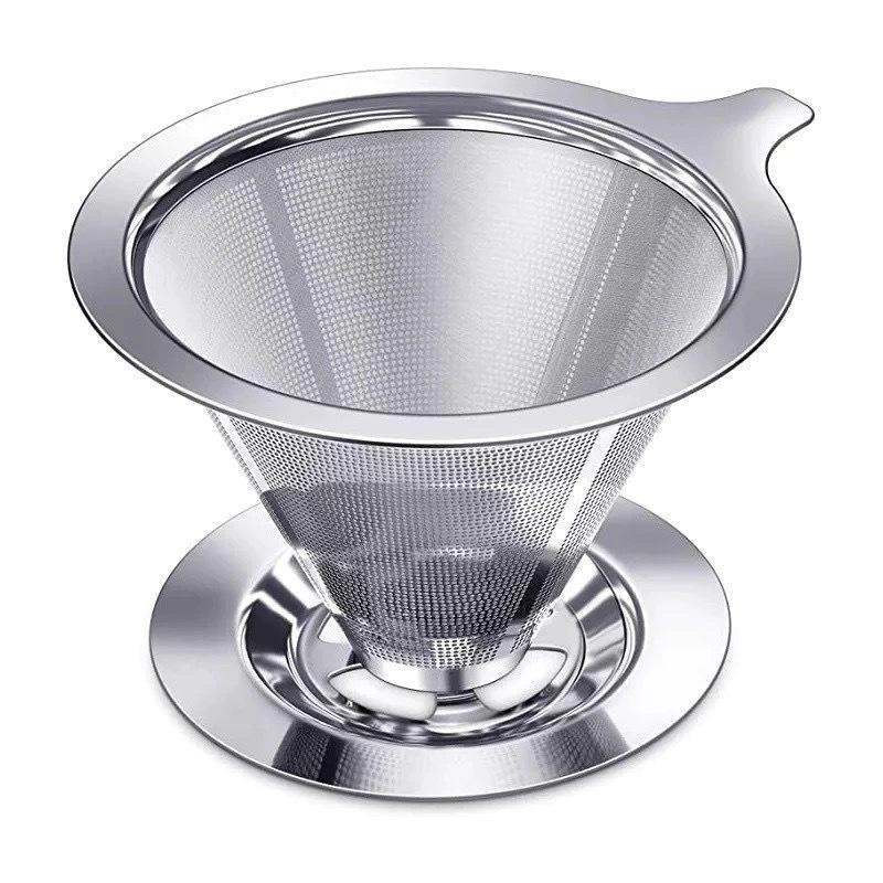 High Quality Non-Toxic Reusable Pour Over Coffee Filter Stainless Steel Coffee Tea Filter--Immediate