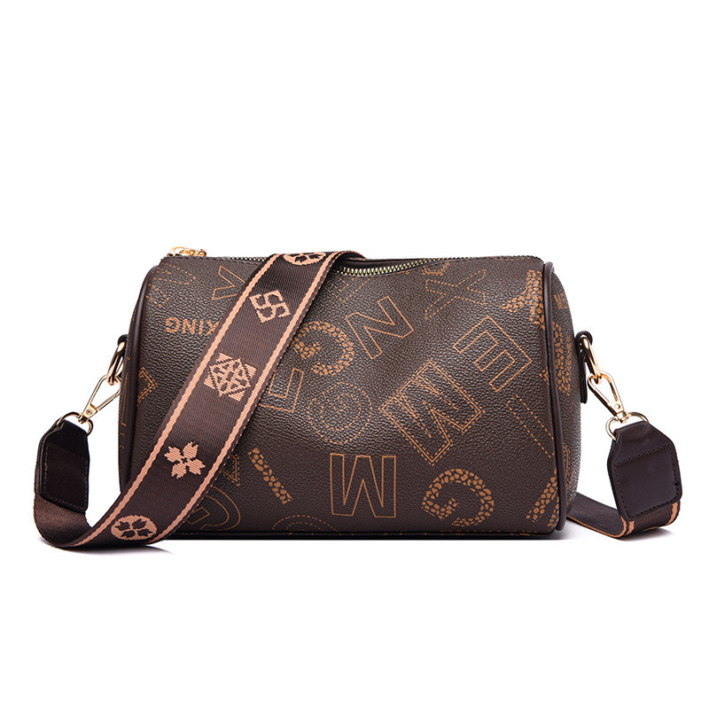 Bolsa Boston Luxuosa Com Travesseiro De PU , Mini De Ombro E Crossbody Estampa De Letras Da Moda Para Mulheres
