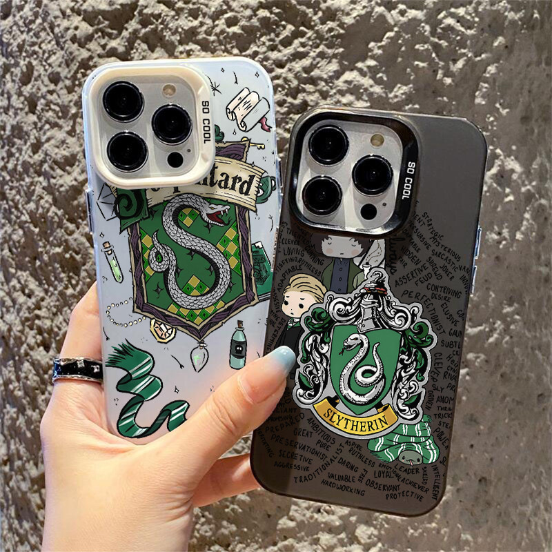 Capinha Harry Potter Academia Sonserina Para Samsung Galaxy A15 A14 A30 A23 A24 A52S A35 4G 5G Hard Case Dura Capa