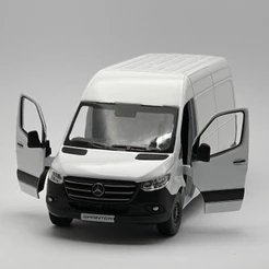 Mercedes-Benz Sprinter em Miniatura – Escala 1/48 – Carrinho de Ferro Colecionável