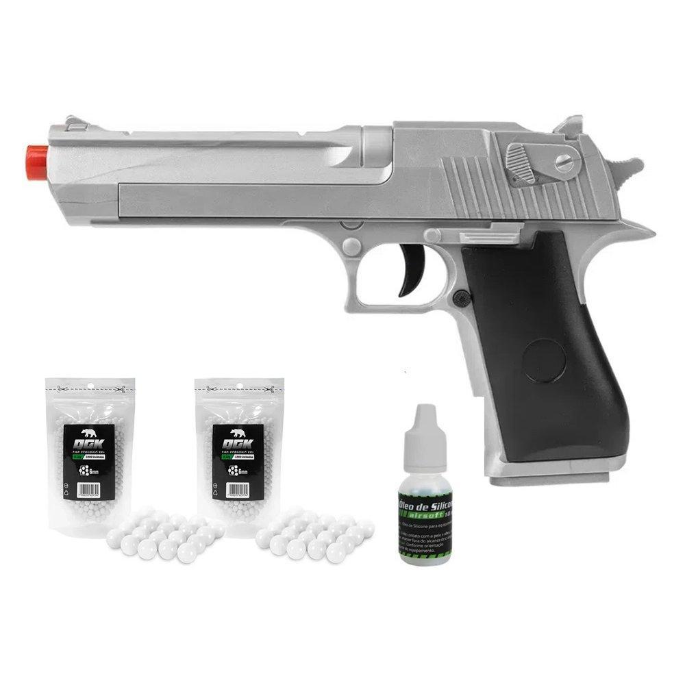 Pistola Airsoft VG Desert Eagle V30 Mola 6,0 + BBS + Óleo em Oferta na Shopee