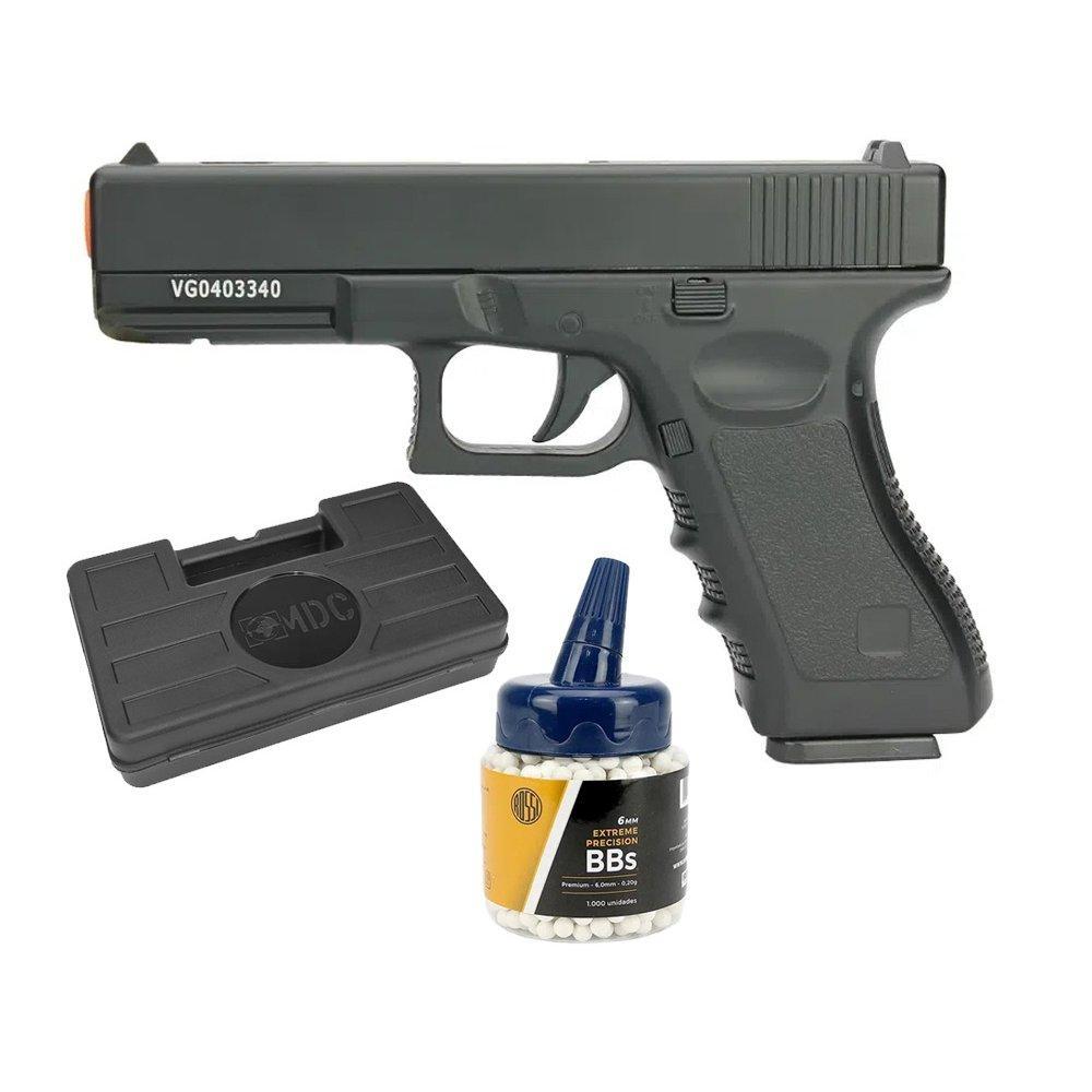 Pistolo Airsoft Full Metal Vg v20 6mm + BBs + Case em Oferta na Shopee