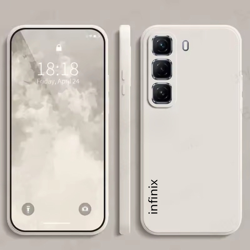 infinix Hot 60 Pro + 60i 50 Plus Capa De Borracha Fina Macia De Silicone Flexível