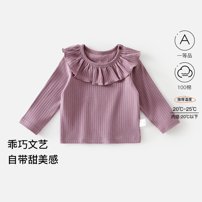 Meninas de manga comprida camiseta inverno novo estilo moda crianças camisa de fundo inverno roupas infantis bebê topos