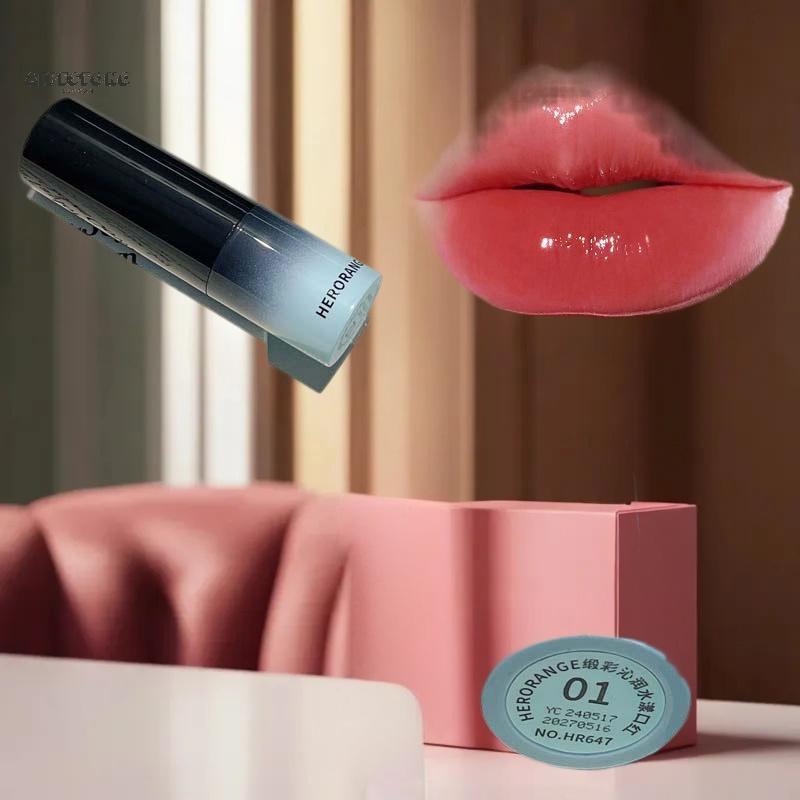 (WHDR) HERORANGE Espelho Lip Plumping Hidratante Lipsti Natural Duradouro Nutrir Gloss Sti Make Up Cosméticos