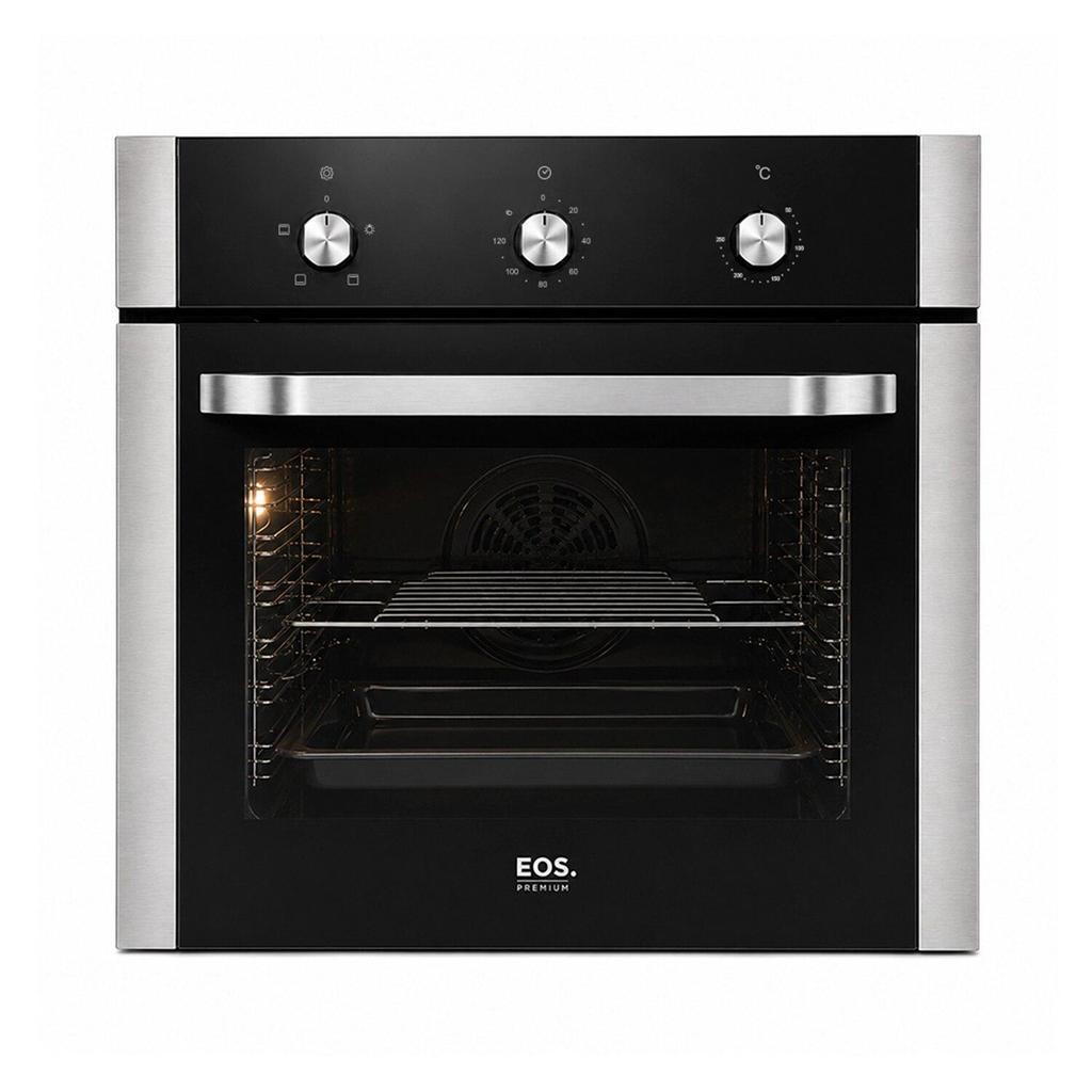 Imagem Forno Elétrico de Embutir EOS 65 Litros Porta de Vidro Preto com Inox EFE653EPI 220V