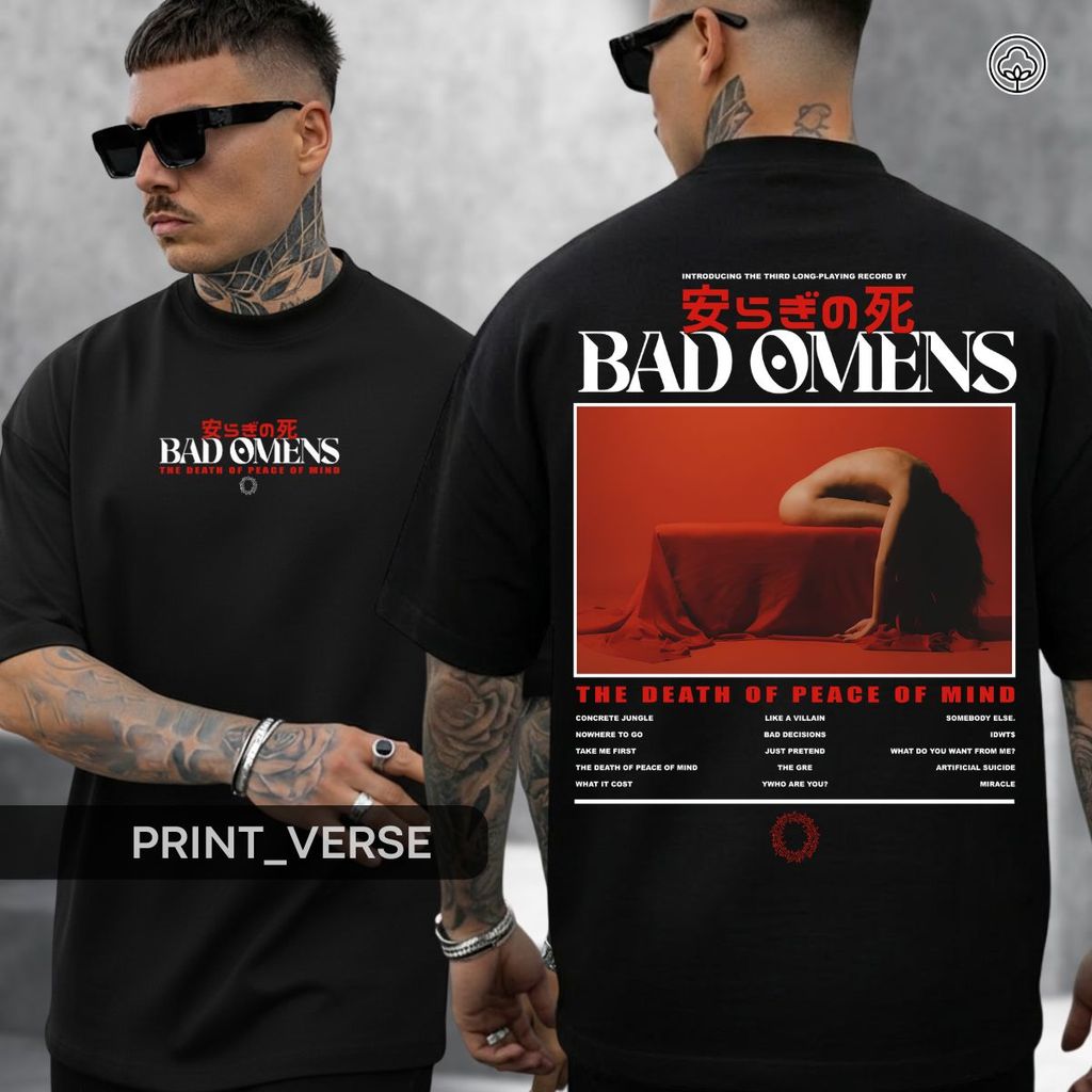 Camiseta Metalcore Bd Omns Death Peace Mind Rock Banda Show Estética Geek Camisa Unissex 100% Algodão Oversized