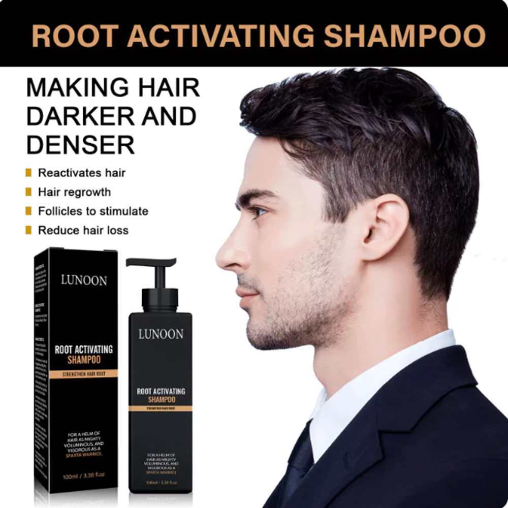 Hair Growth Activating Shampoo LUNOON Deep Clean Scalp Balance Oil Repair Thin Fragile Hair Long Vitality