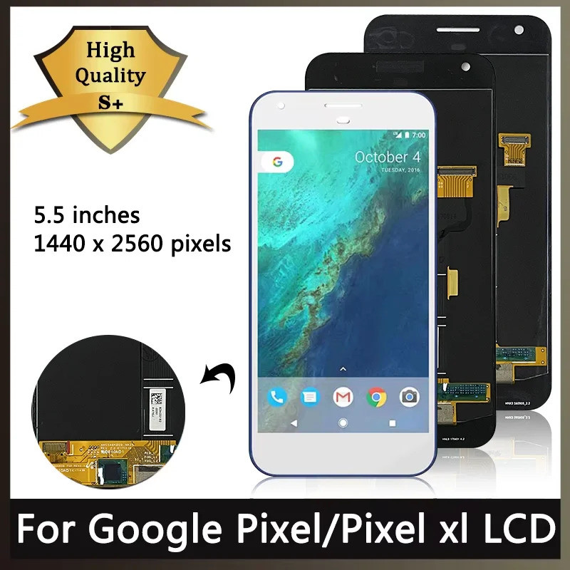 Novo AMOLED Para HTC Nexus M1 Google Pixel XL LCD Tela De Toque Digitador Assembléia S1 Substituição