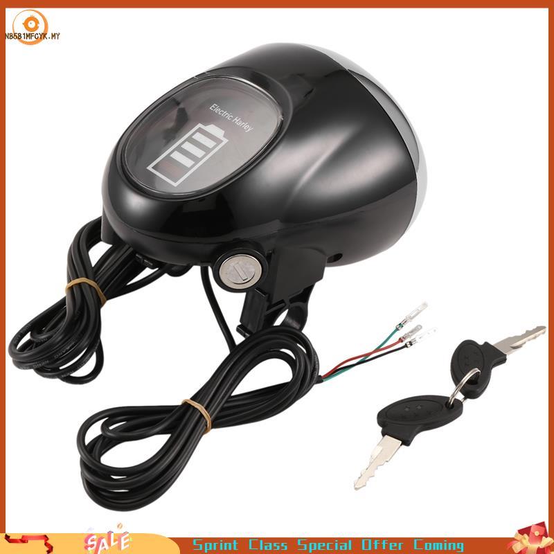 [Best seller] Para Citycoco Scooter Elétrico Angel Eye 60V Medidor De Energia De Velocidade Acessórios Farol Chave Kit D