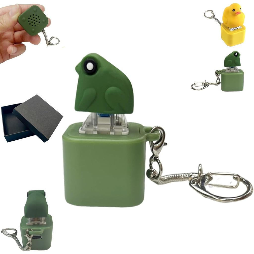Brinquedo Fofo Para Chocalho De Sapo , Divertido Alívio Do Estresse Com Luzes Led , Chaveiro Passear Clicker De Teclado