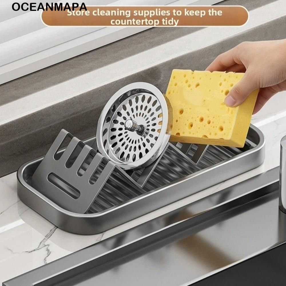 Saboneteira Em Forma De W OCEANMAPA , Bandeja Removível , De Banheiro Com Drenagem Automática , Caixa De Sabão À Prova D