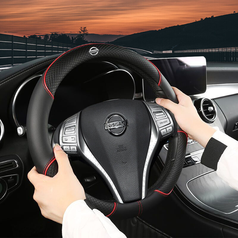 [Nissan] Capa de Volante de Couro para Carro para Nismo Almera X-Trail Navara Juke March Terra Sunny Acessórios
