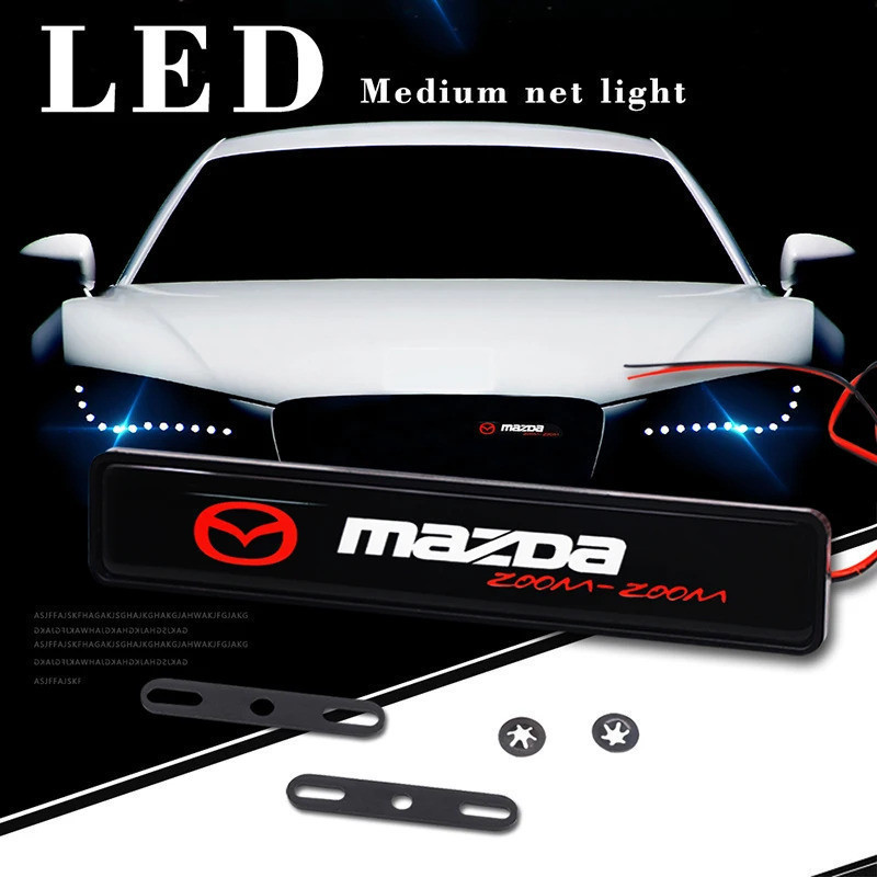 Emblema luminoso LED para grade dianteira de carro para logotipo Mazda MX5 CX9 CX7 CX5 MX3 Atenza Axela 2 3 323 5 6 RX8