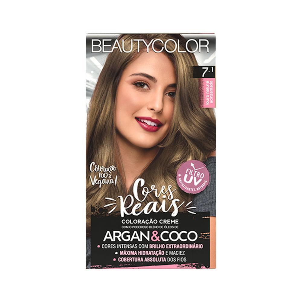 TINTA BEAUTYCOLOR 7.1 COR LOURO NATURAL ACINZENTADO