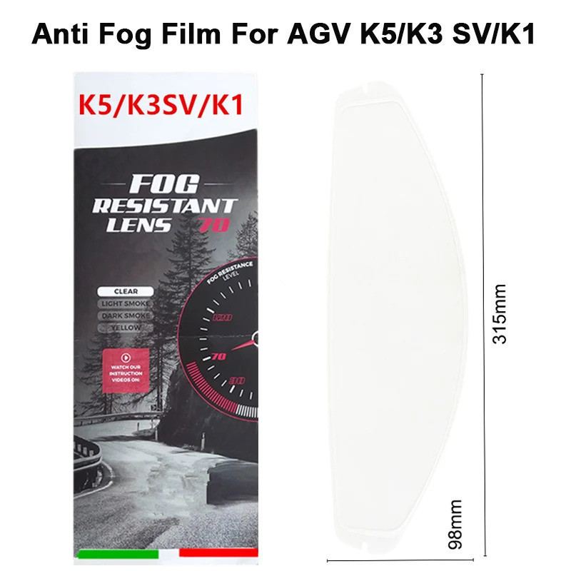 Película Antiembaçante para Capacete Integral AGV K5 K1, Película Antiembaçante à Prova de Chuva, Revestimento Nano Durá