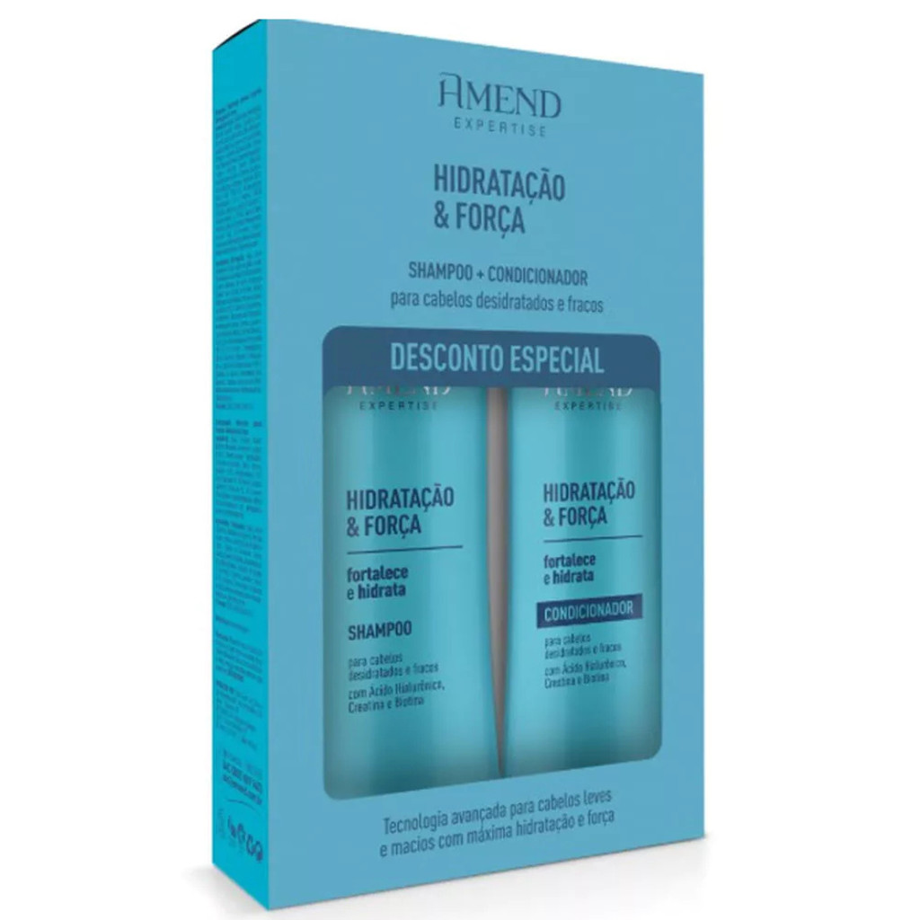 Kit Shampoo 250ml + Condicionador 250ml Amend Expertise Hidratação & Força