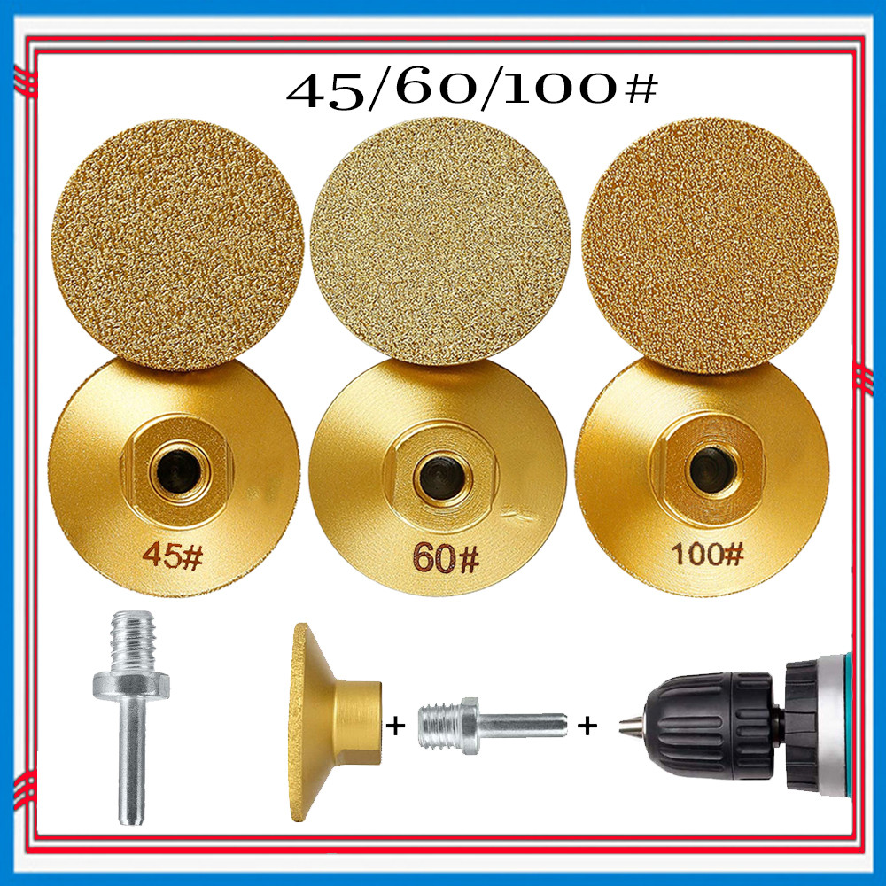 45/60/100# Grit Brazed Flat Grinding Head Rebolo de brasagem para polimento de juntas de mesa, Biela M14