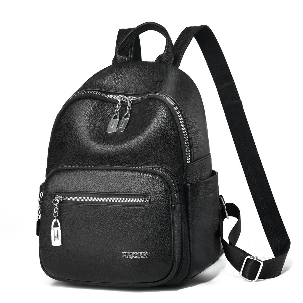 Mochila Multiuso De Couro Macio De Alta Qualidade Viagem Escolar