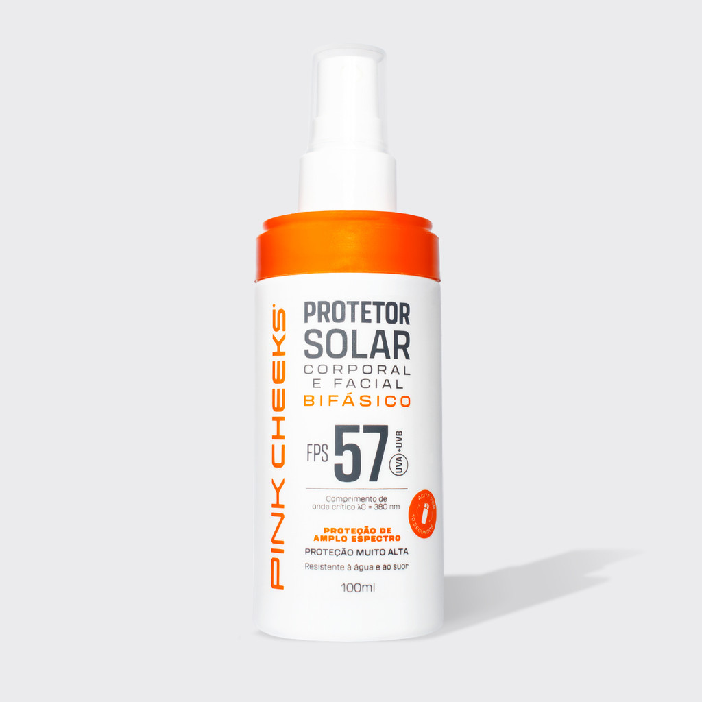Protetor Solar Corporal Facial Bifásico FPS 57 FPUVA 30 100ml em Oferta na Shopee