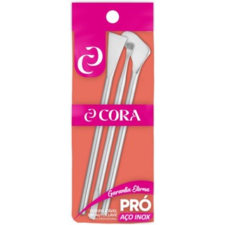 Inox Cora Kit Podologia Start 3 Pecas Bisturi Calosidade+Bisturi Plantar+Empurrador Duplo nº14 em Oferta na Shopee