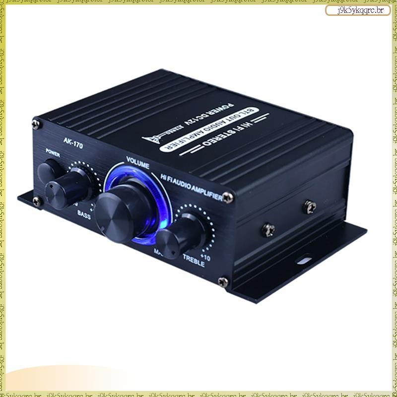 [Lan] 12V Mini 400W HIFI Amplificador De Áudio Estéreo Digital FM AK170