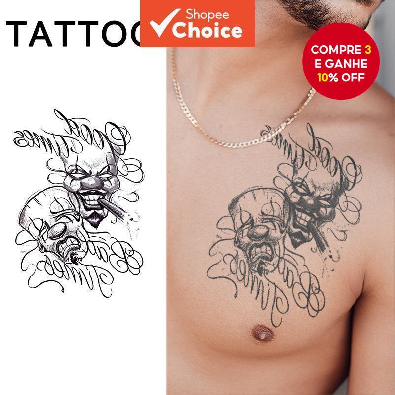 Tatuagem Temporária Com Pincel Em Inglês , Arte Corporal Semipermanente À Prova D'água Para Decoração De Braço Unissex em Oferta na Shopee