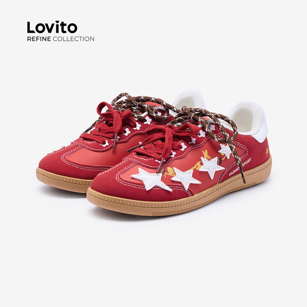 Detalhes do (Lovito Refine) Tênis Casual Estrela para Mulheres LR20E055