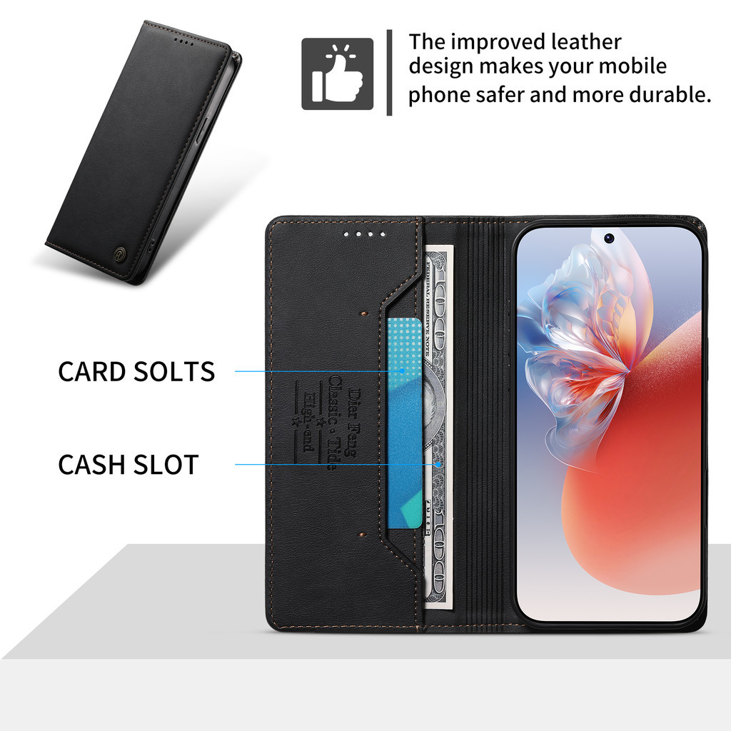Para Xiaomi Poco X8 Pro Max X5 X6 X7 C85 C75 C65 C55 F6 F7 F8 M6 M7 M8 Flip Caso Carteira De Couro — imagem 2 de 2