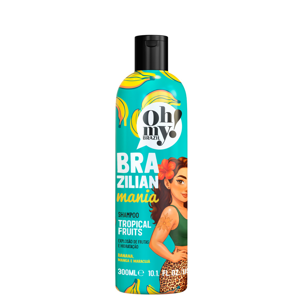 Shampoo Tropical Fruits Brazilian Mania 300ml Oh My | Pra todos os tipos de cabelo