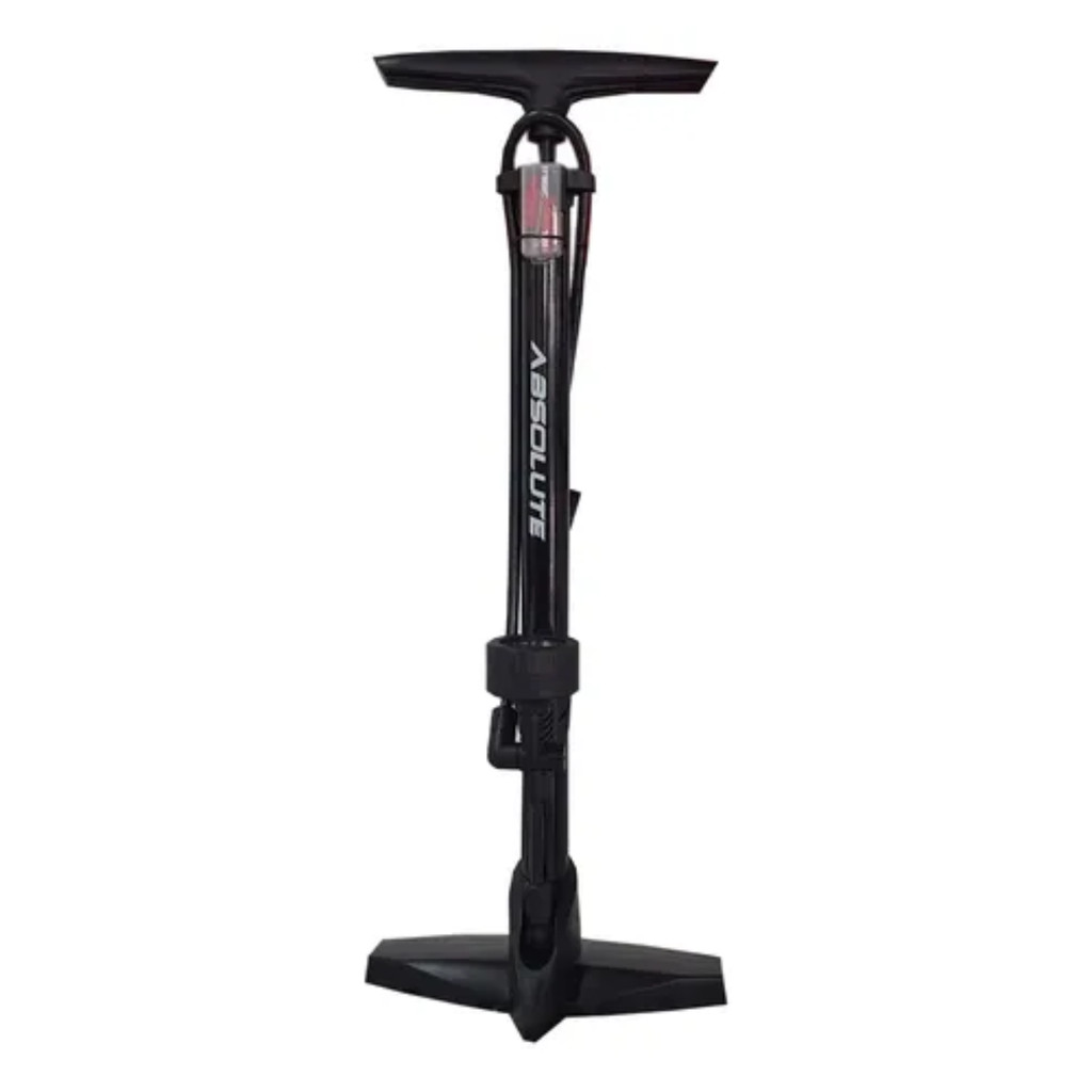 Bomba De Bicicleta Absolute Nero Com Manômetro Oficina Mtb