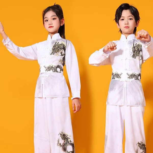 Roupas de artes marciais infantis Tai Chi roupas de desempenho infantil roupas de desempenho de competição antiga Mojinl