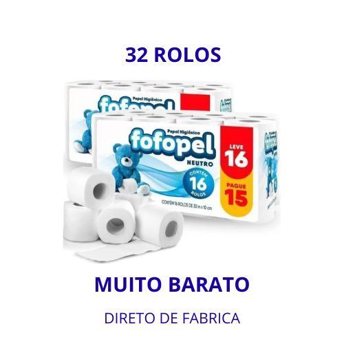 PAPEL HIGIENICO FOFOPEL 32 ROLOS