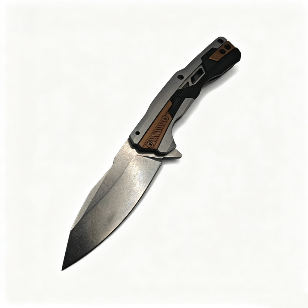 Canivete Top Semi Automatico Com Clip e Trava Aço D2 KER2095 KNIFE MATRIX