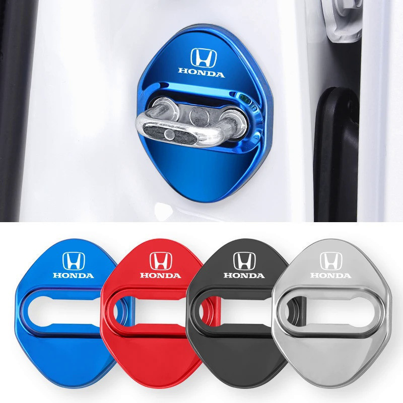 4 peças de adesivos protetores para fechadura de porta de carro para Honda Civci FIT Jazz Accord Prelude CRV 5th City CR