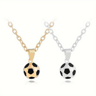 Colares criativos com tema de futebol, requintados acessórios de futebol em liga de zinco, um presente elegante para nam