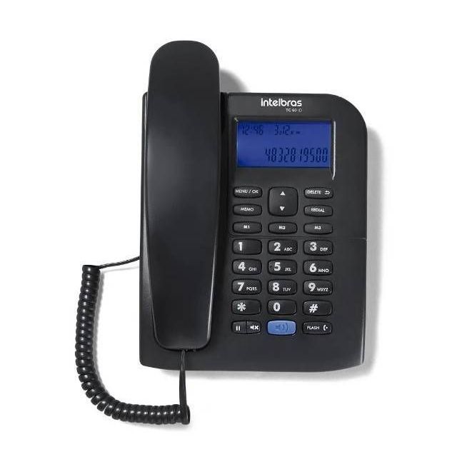 Telefone Fixo Tc 60 Id Preto Intelbras Com Display Led