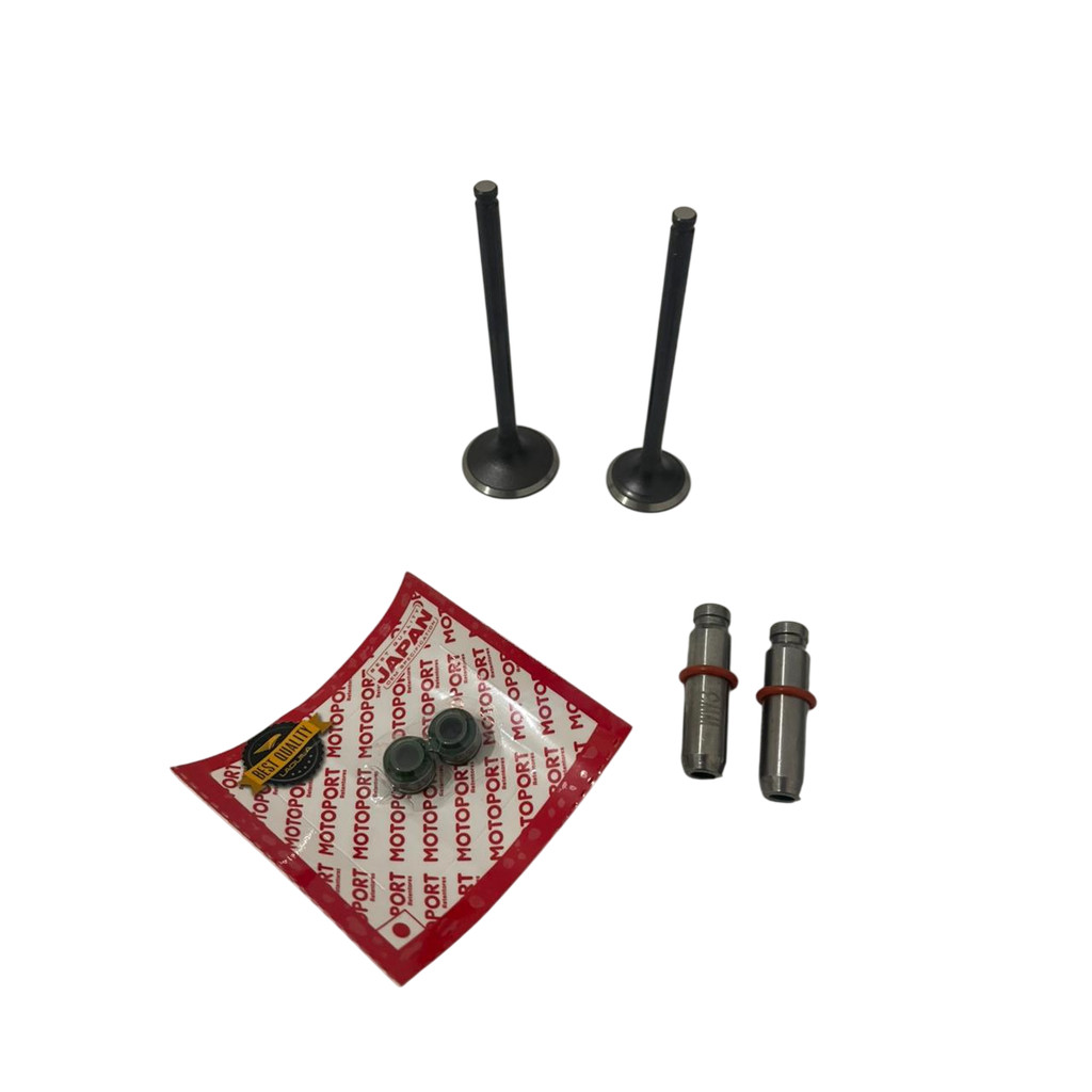 KIT VALVULA GUIA E RETENTOR (6PCS) WW3 CG125 FAN 09 A 18 RETEN. VERDE