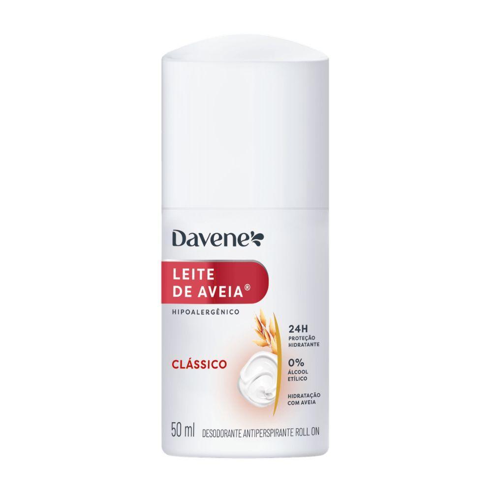 Desodorante Antiperspirante Roll-on Leite de Aveia Clássico 50ml - Davene
