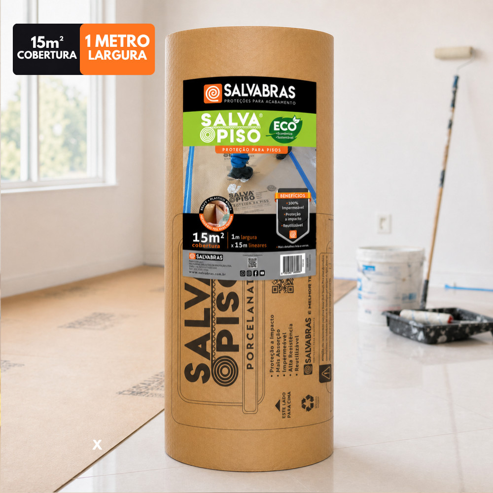 Salva Piso Eco Salvabras 1x15m Protetor Impermeável Piso Porcelanato Reforma Obra