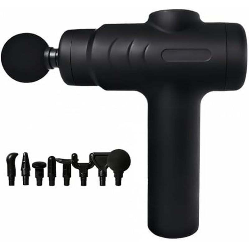 Tecido Profundo Para Pistola De Massagem , Massageador De Percussão Costas E Pescoço Com 5 Velocidades Muscular Sem Fio