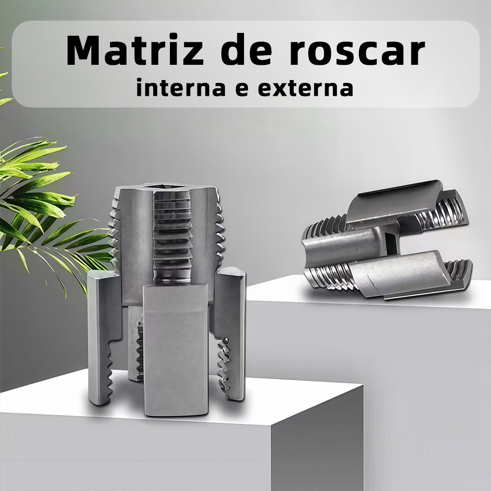 Ferramenta de rosca integrada para tubos Abridor de fio Extrator de linha Aço carbono Interior e exterior Ferramentas