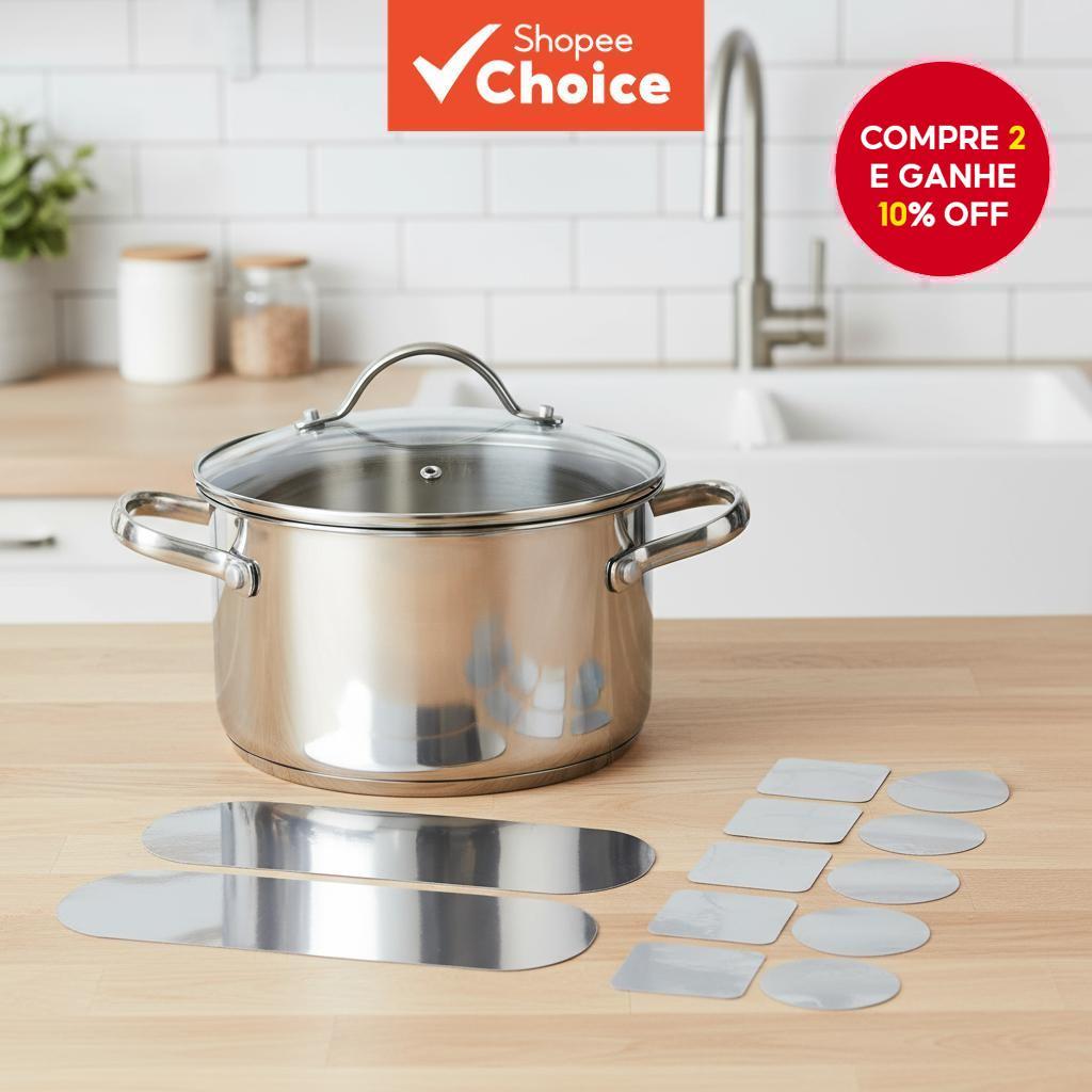  10 adesivos de reparo para panela rachadas, resistente à água e ao calor, remendo de alumínio para panelas com