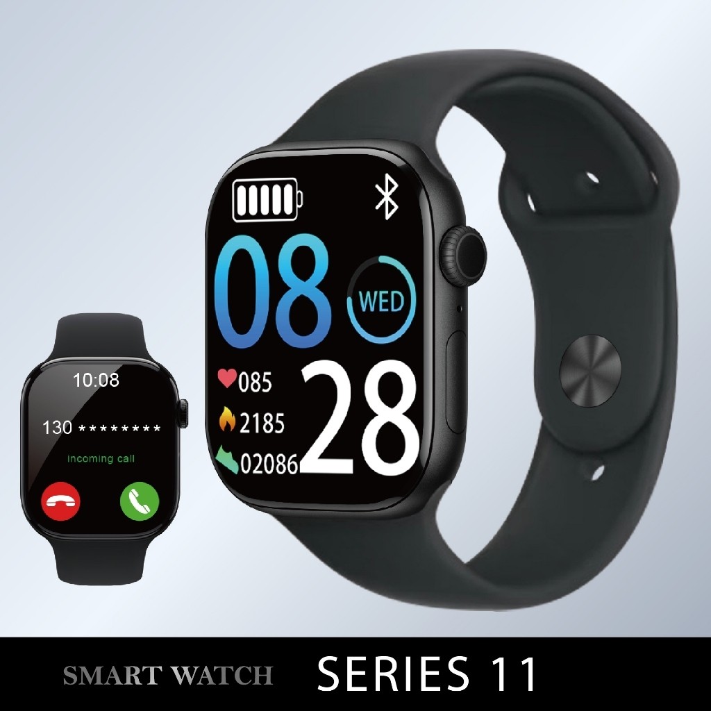 Smartwatch S11 Série 11 Tela AMOLED Bluetooth notificações de WhatsApp, GPS, Monitora Saude, Chat GPT e notificações de