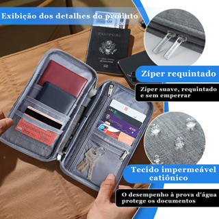 Carteira Case Porta Passaporte Bolsa Cartão Id Viajem  Alta qualidade em Oferta na Shopee