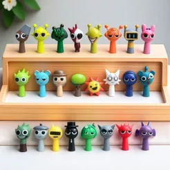 Brinquedo Sprunki para Crianças | Presente Infantil Inspirado na Caixa de Ritmo, Boneco Fofo