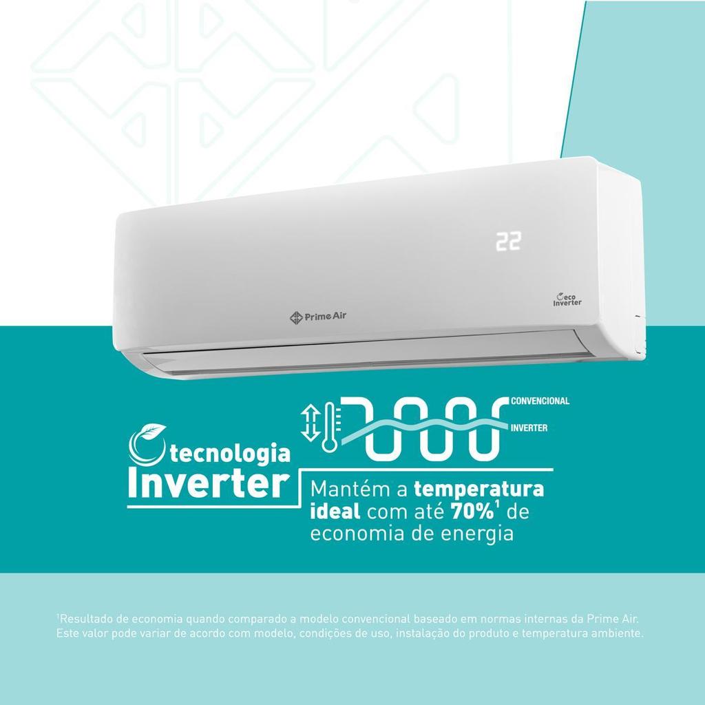Detalhes do Ar-Condicionado Prime Air Split Inverter 9000BTUs 9QC